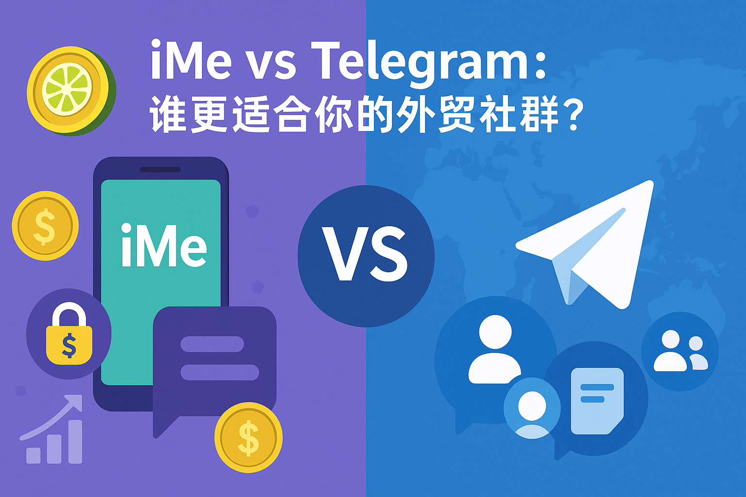 iMe vs Telegram：哪款平臺適合你的外貿團隊？